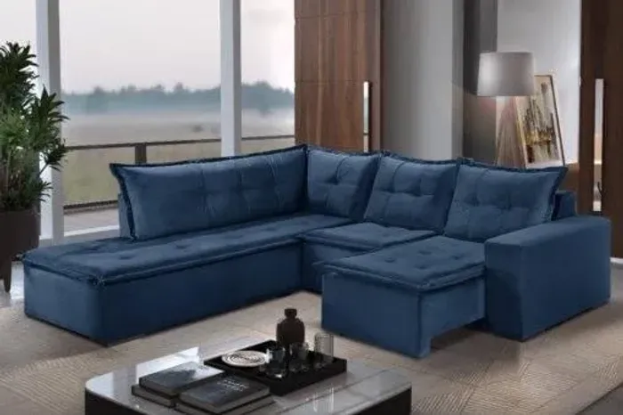 sala escritorio sofa canto retratil