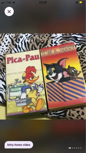Fitas VHS Pica-Pau e Tom & Jerry