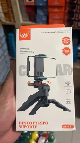 Suporte mini tripé estabilizador para celular