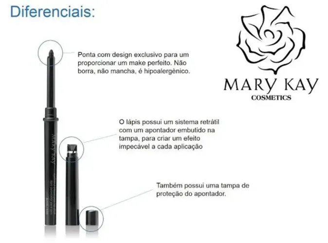 LAPIS RETRÁTIL PARA OS OLHOS À PROVA D'ÁGUA MARY KAY