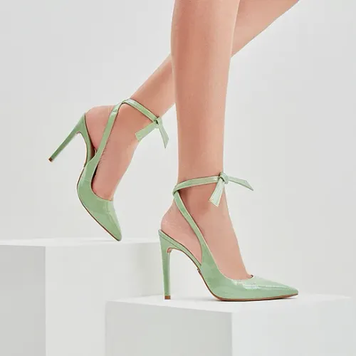 Sapato Scarpin Salto Alto Verde