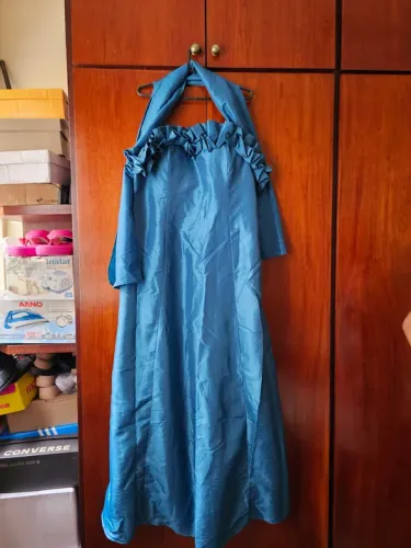 Vestido Azul Longo para Festa