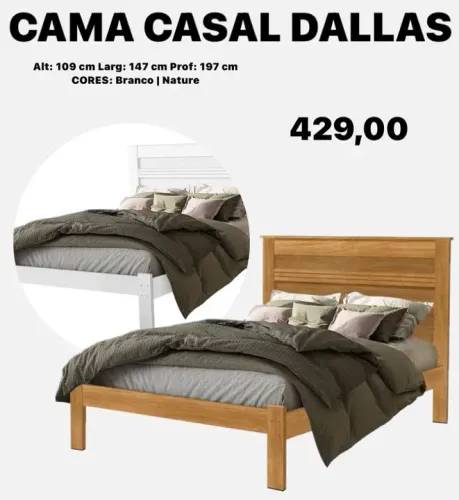 Cama casal Dallas super resistente - FRETE GRÁTIS