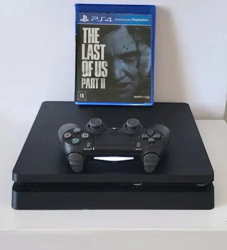 OFERTA - PS4 Slim de 1 Tera c/ Jogo (THE LAST OF US II) + GARANTIA