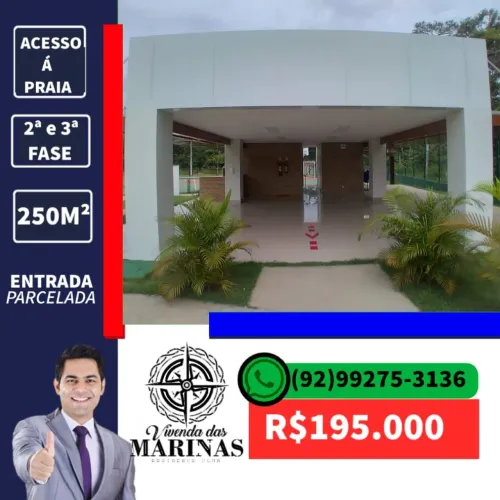 Lotes 250 M² com acesso a praia 