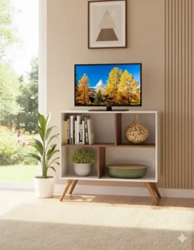 Lindo rack DEMADERO que suporta TV de até 42 polegadas 