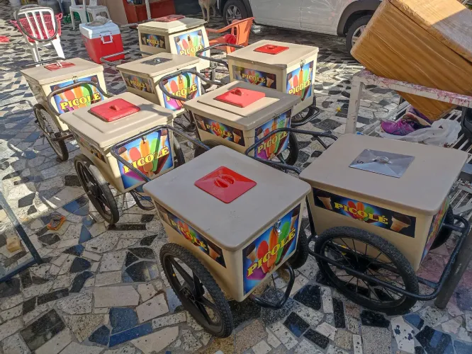 Conjunto de Carrinhos de Sorvete, Picolé 