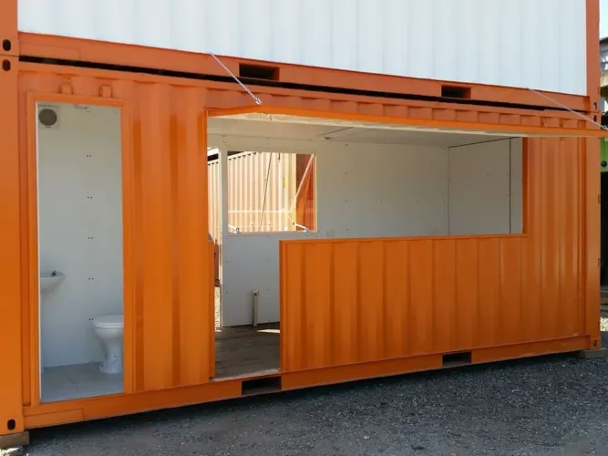Container modificado para uso comercial