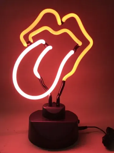 luminaria de neon lingua rolling stones rock in rio 