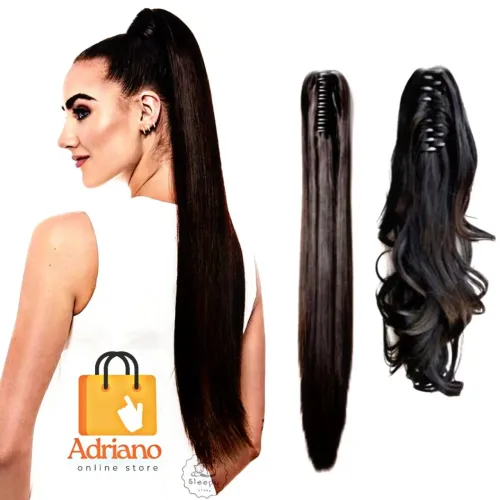 Extensão de Cabelo - Rabo de Cavalo - Preto - Natural