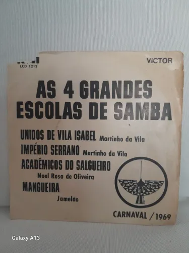 Vinil Compacto-As 4 Grandes Escolas de Samba