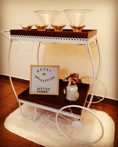 Carrinho gourmet vintage | chá | expositor | decoração