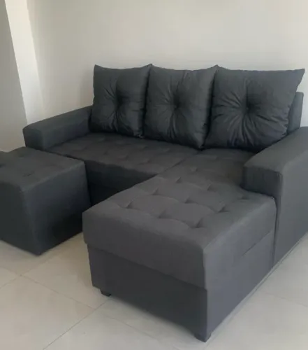 Sofá modelo chaise - 3 lugares - novo