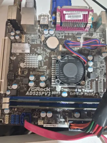 Placa Mãe Asrock Ad525pv3 Com Intel Atom D525 Para mini PC