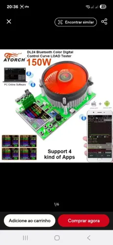 Testador de bateria Atorch DL24 de 150w e 25Ah.