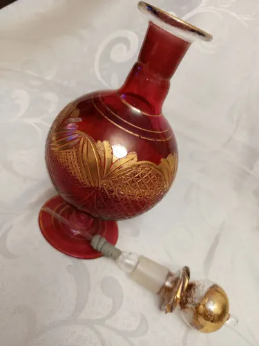Perfumeiro, frasco de perfume de vidro cranberry. Visite meu perfil,+ itens a venda