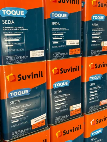 Tinta acetinada lavável