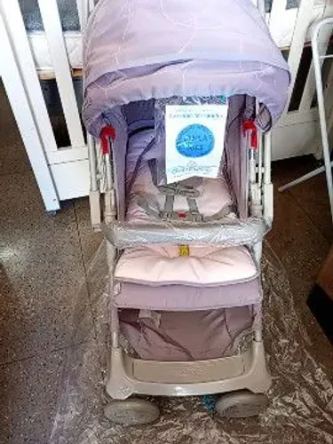 Carrinho Galzerano Maranello reversível côr cinza rosa novo Compacto e Confortável
