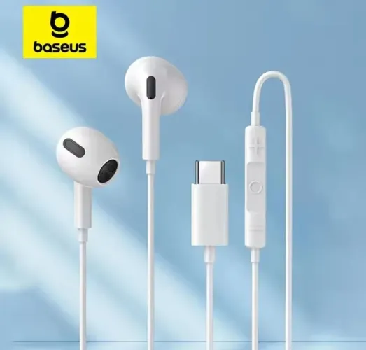 Fone de Ouvido Baseus com Fio - Áudio de Qualidade