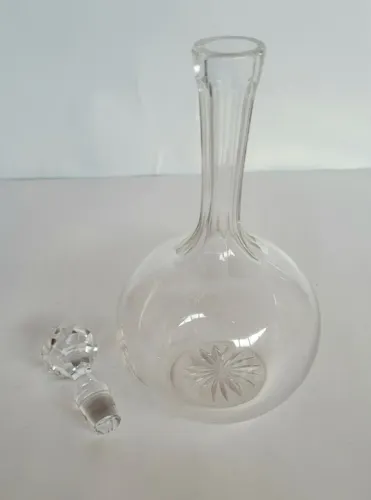 Decantador de Cristal Lapidado Garrafa Licoreira