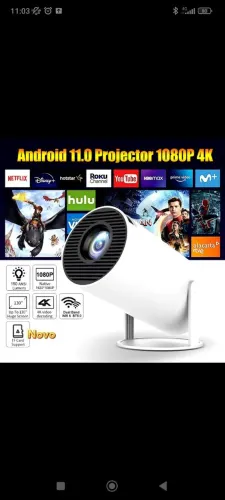 Projetor Android 11.0 1080P 4K Novo A NEGOCIAR