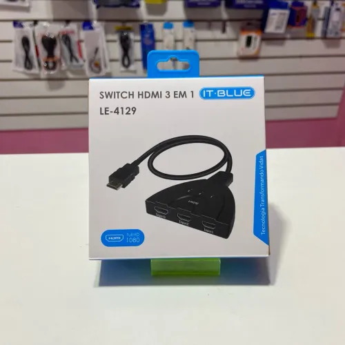 Switch HDMI 3 em 1 portas