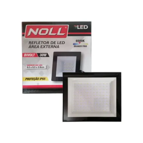 Refletor Holofote de Led Bivolt Área externa 30W Noll