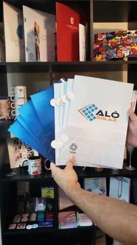 Pasta com orelha ou com bolso personalizado logomarca para documentos 