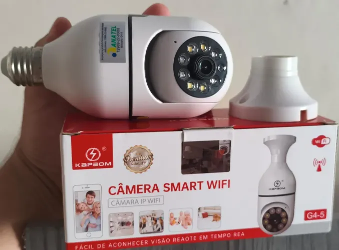 Câmera Smart Wifi Lâmpada IP - Segurança Residencial