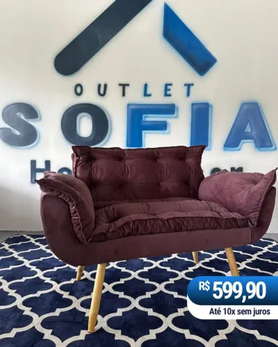 Sofá NAMORADEIRA 2 Lugares Outlet Sofia