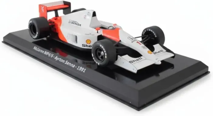 Miniatura F1 1/24 McLaren MP4/6 1991 - Ayrton Senna - Nova / Lacrada