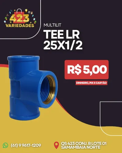 TEE LR 25x1/2"