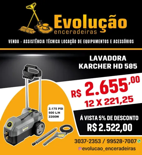 Lavadora Karcher HD 585 - Evolução Enceradeiras