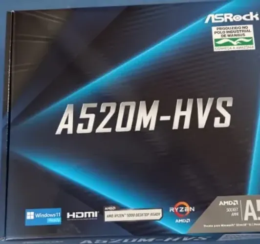 PLACA MÃE A520M AM4 DDR4 NOVO LACRADO