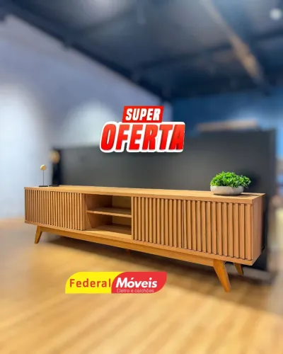 Rack Bancada p/ TV até 75" Moderno Oferta Limitada - Entregamos