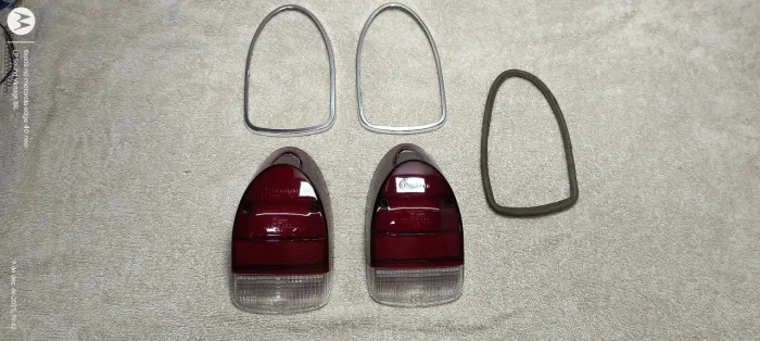 Lente Lanterna Fusca Original Polimatic com logo VW Audi bicolor 