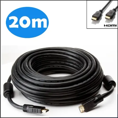 Cabo Hdmi 20m Metros Ultra Hd 4k Alta Resolução Qualidade
