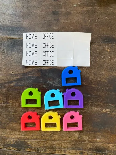 Marcador de chaves + adesivos  6 unidades