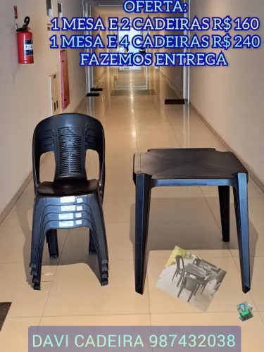 MESA (COM CADEIRAS) JSMDI RJEKD JDME DJME DJWME ENTREGO KEMD Z UWOEMD HIJE DJSMS DJE.E.XJS