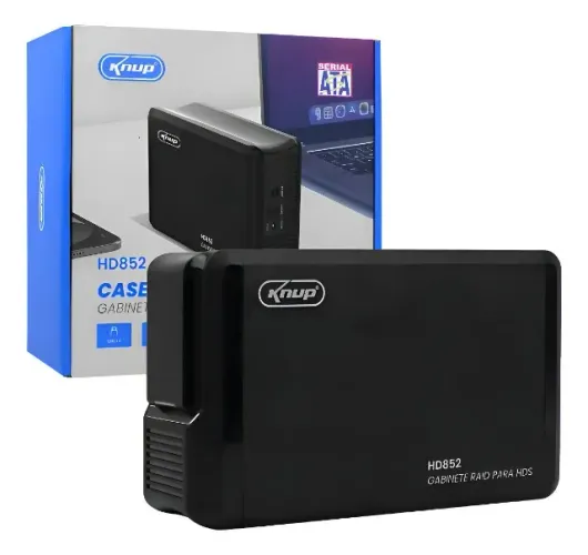 Case Externo Até 40tb Hd 3,5'' Sata Ssd Plug And Play Backup KP-HD852