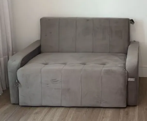 Sofá Cama Veludo 1,38m DIVIDIMOS EM ATE 10 X SEM JUROS