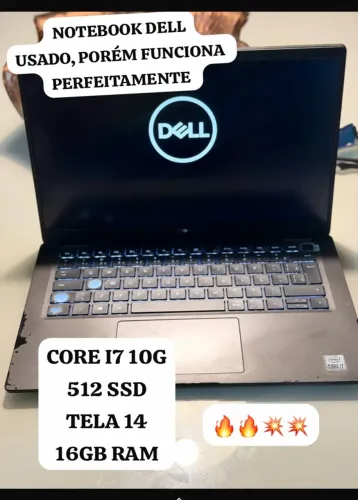 NOTEBOOK DELL I7 USADO FUNCIONANDO