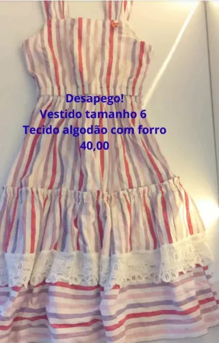 Vestido Infantil Tamanho 6
