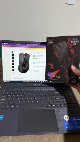 Mouse Gamer Bloody A4Tech R90 Plus RGB 5000 DPI USB Preto e Vermelho