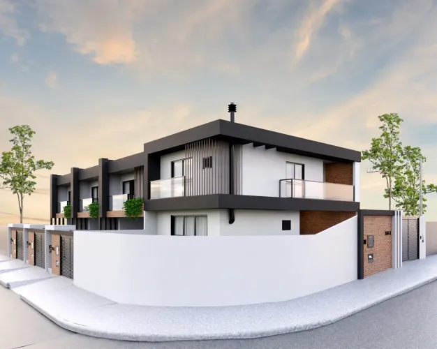 Casa Geminada para Venda em Joinville, Costa e Silva, 3 dormitórios, 2 suítes, 1 banheiro,