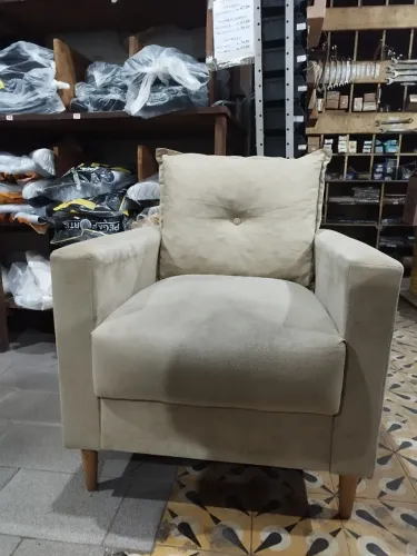 ? Poltrona Bege ? 80 × 70 × 70 cm