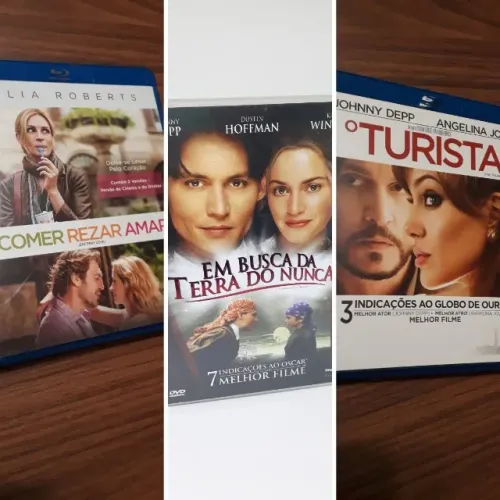 Kit 3 Filmes: Comer Rezar Amar + O Turista + Em Busca da Terra do Nunca