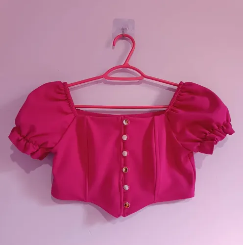 Cropped Rosa - Tam. Único