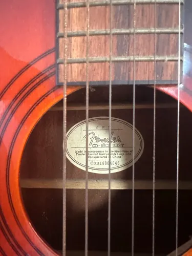 Violão Fender CD-60CE SBST Eletroacústico 