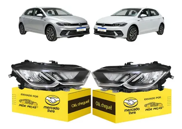 Par Farol Polo 2023 2024 2025 2026 Sinaleira Full Led Ambos Lados